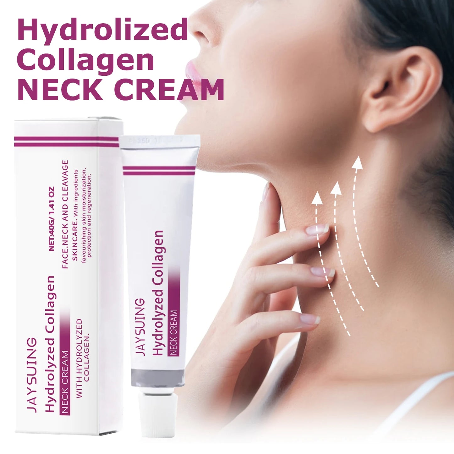 Hydrolyzed Collagen Neck Cream Firming Lifting Eliminate Neck Fine Lines Neck Remove Double Chin Rejuvenation Cream SkinCare