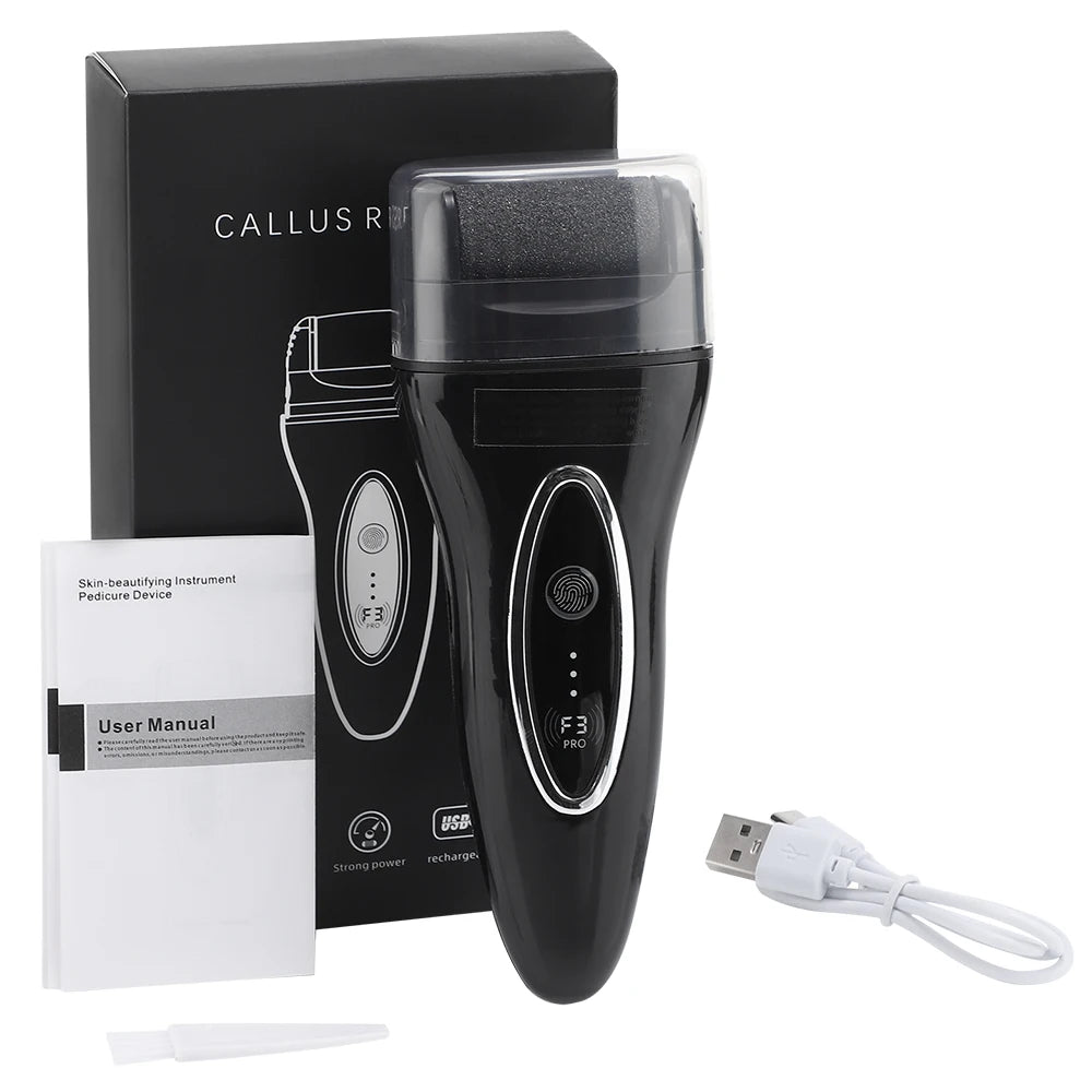 Electric Foot Grinder with Digital Display Rechargeable Callus Remover IPX4 Portable Foot File Heel Dead Skin Callu Removal Tool