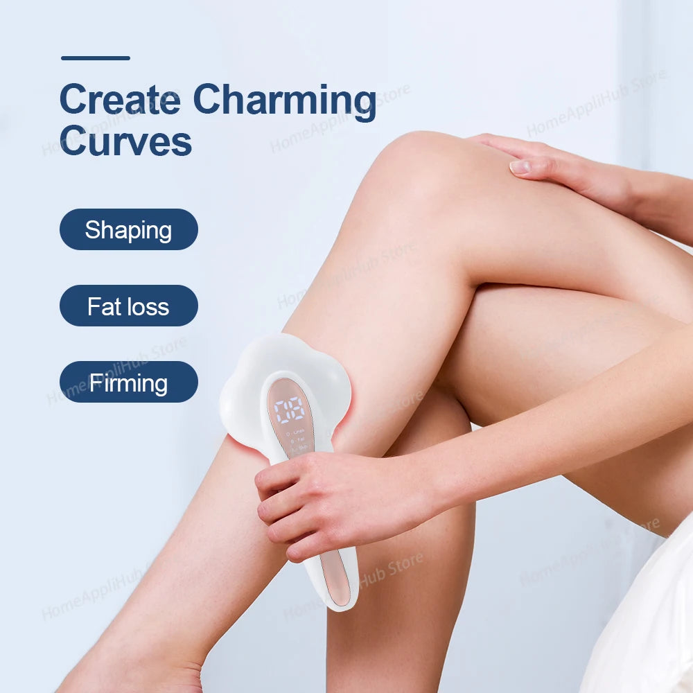 Portable Handheld Cordless Electric Fat Burner Body Cellulite Massager Body Sculpting Machine With 3 Modes for Belly, Waist, Arm