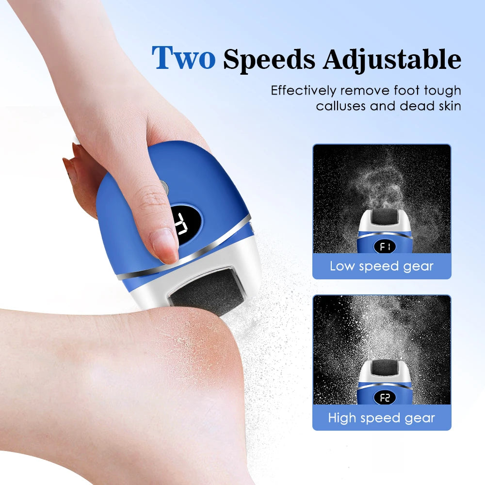 Electric Foot Grinder with Digital Display Rechargeable Callus Remover IPX4 Portable Foot File Heel Dead Skin Callu Removal Tool