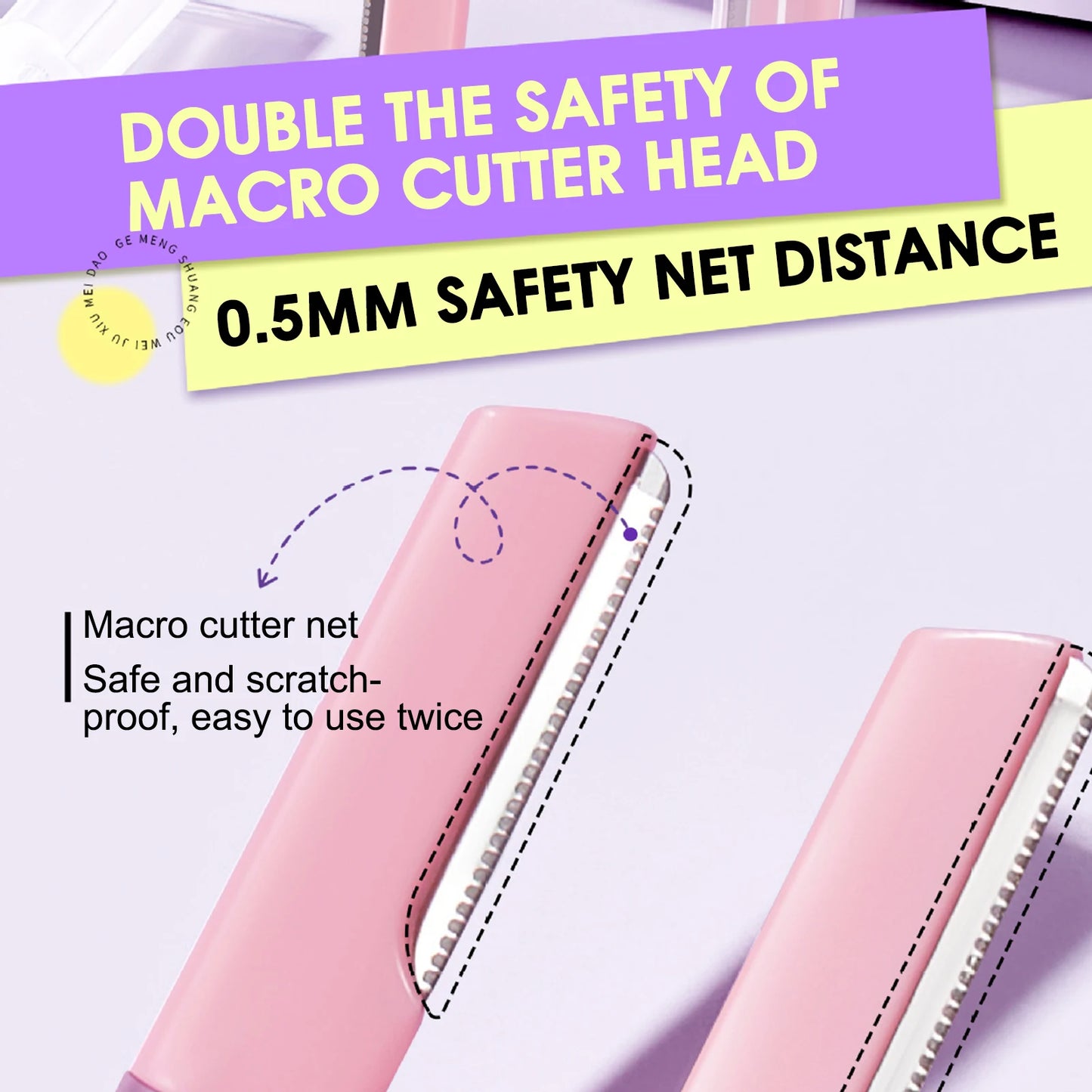 Double Head Facial Razors Eyebrow Shaper Lips Body Hair Blade Eyebrow Trimmer With Cover Safety Anti-scratch Beauty Makeup Tools