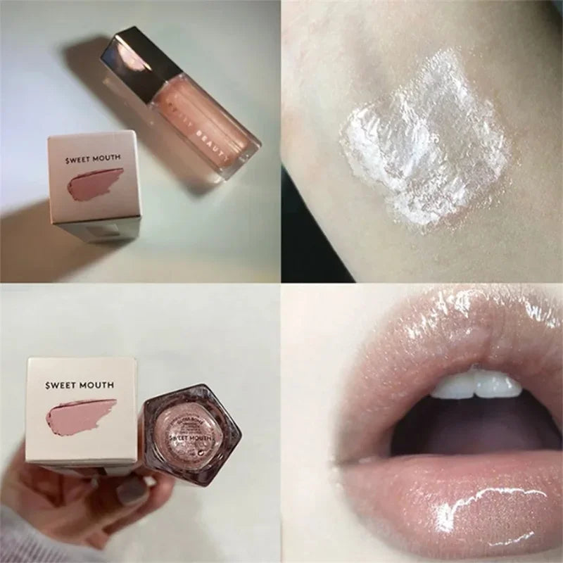 Fenty Beauty Lip Gloss Lipstick Water Gloss Highlight Mirror FUSSY HEAT RIRI Sparkling Charming Moisturizing Lip Care Cosmetics