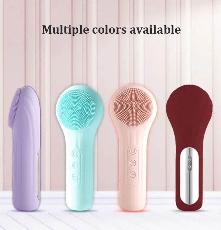 Sonic Waterproof Facial Cleansing Brush for Men & Women Rechargeable Exfoliating Electric Face Scrubber Cleanser Brush