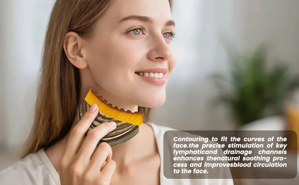 Face Brush Lymphatic Contour Face Brush Dry Brushing Lymphatic Drainage Massager for Face Chin Jawline Sculpting Beauty Tool