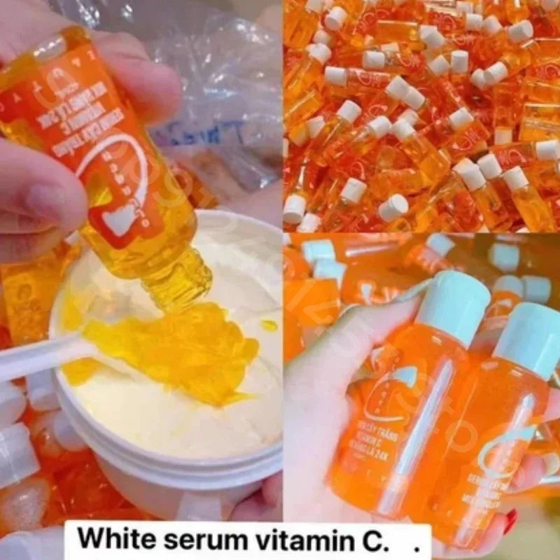 250g Pearl Ginseng Cream Set Vitamin C Niacinamide Serums for Brighten Dark Spots Knees Underarms Even Skin Tone