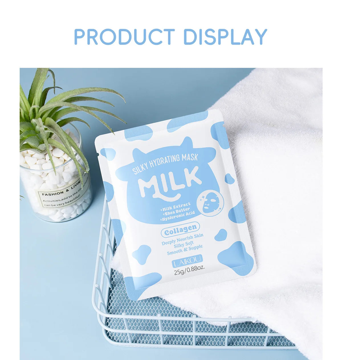 Milk Facial Sheet Mask 25g Hydrating Moisturizing Face Mask For Dry Sensitive Skin Daily Deep Nourish Essence Mask With Natural