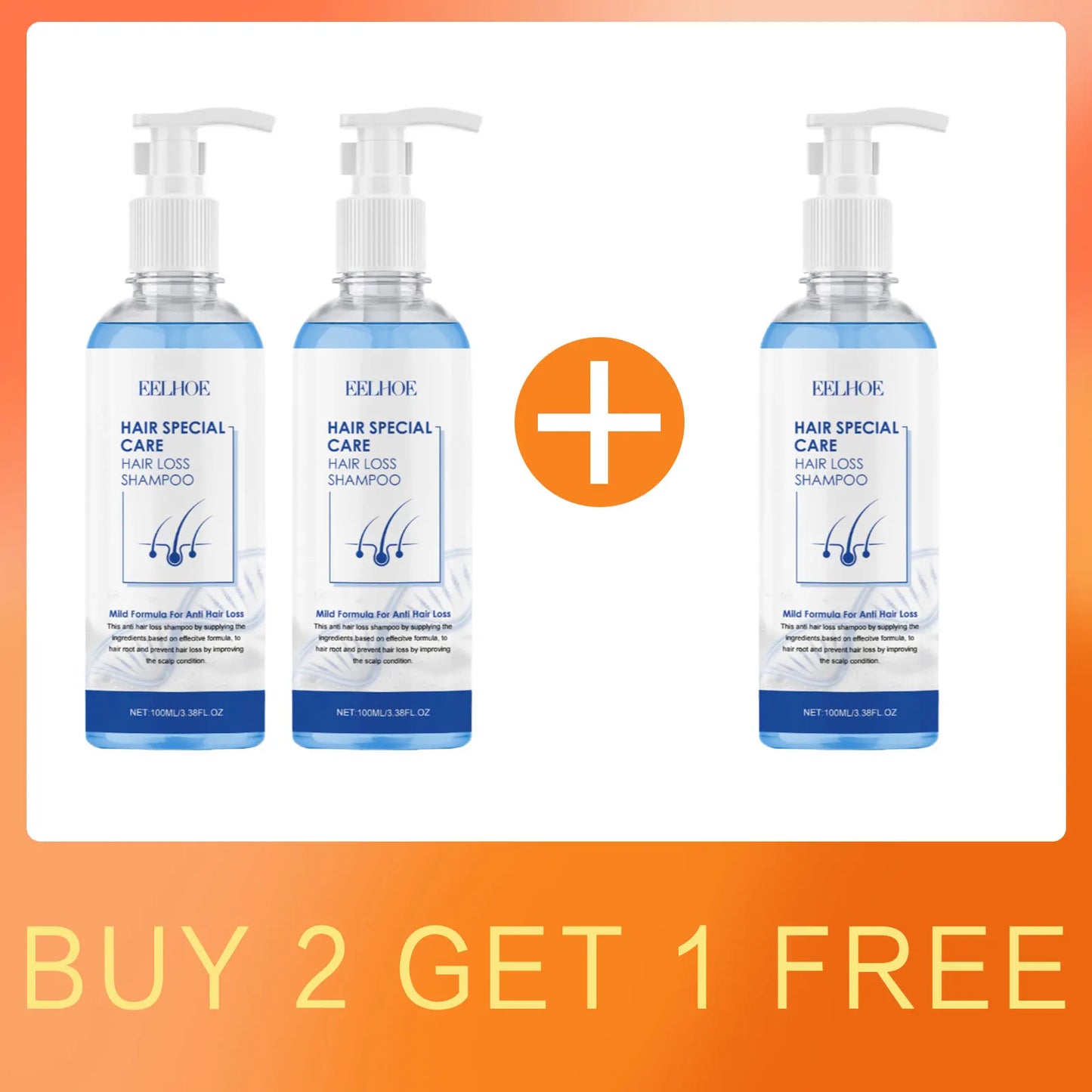 EELHOE Hair Care Set Blue Copper Peptide Serum Anti Hair Loss Treatment Damaged Hair Repair Copper Peptide Hair Growth Products