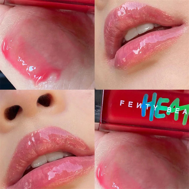 Fenty Beauty Lip Gloss Lipstick Water Gloss Highlight Mirror FUSSY HEAT RIRI Sparkling Charming Moisturizing Lip Care Cosmetics