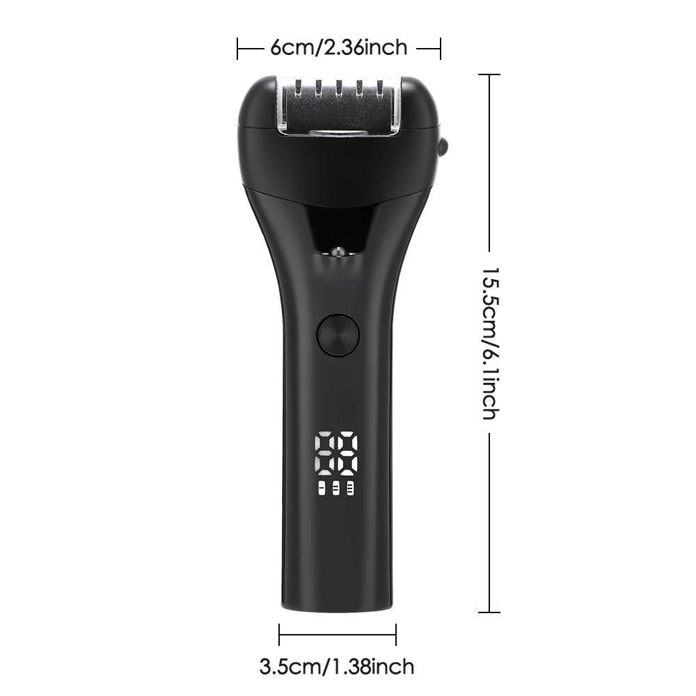 Electric Foot Grinder with Digital Display Rechargeable Callus Remover IPX4 Portable Foot File Heel Dead Skin Callu Removal Tool