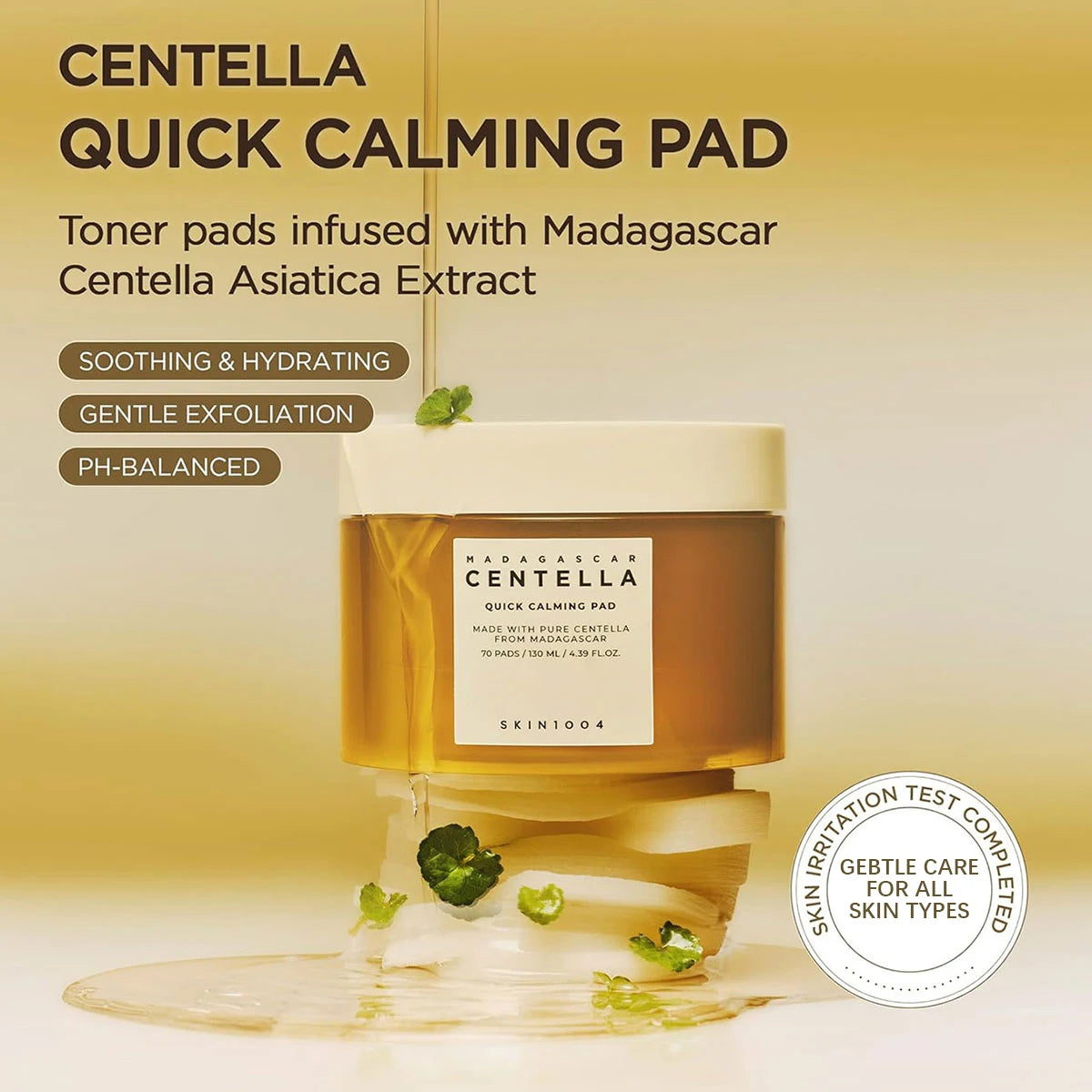 SKIN1004 MADAGASCAR CENTELLA PAD,Essence-Infused Pad Texture,For A Radiant Glow,Moisture Lock,K-Beauty,Korean Makeup
