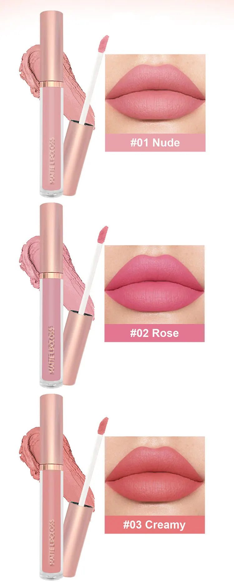 Matte Liquid Lipstick Set 6Colors Waterproof Sweat Proof Lip Glaze Long Lasting Moisturizing LipGloss No Smudge makeup Cosmetics