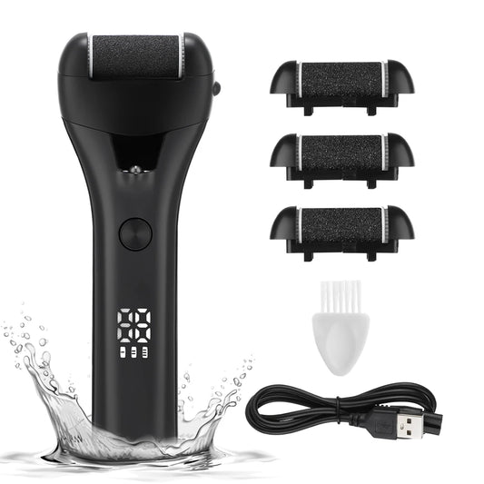 Electric Foot Grinder with Digital Display Rechargeable Callus Remover IPX4 Portable Foot File Heel Dead Skin Callu Removal Tool