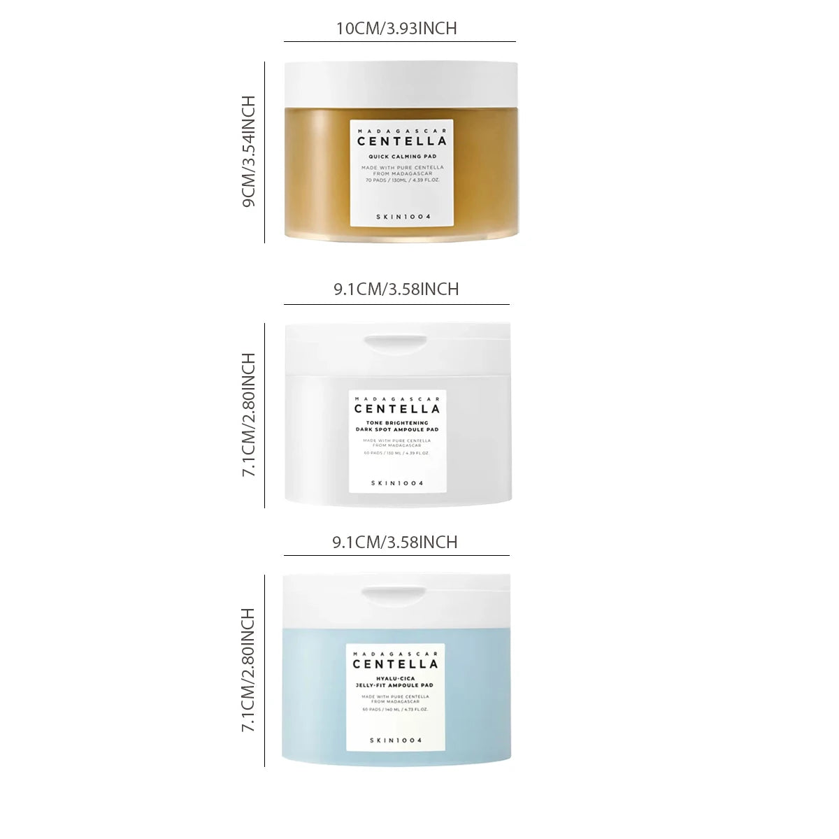 SKIN1004 MADAGASCAR CENTELLA PAD,Essence-Infused Pad Texture,For A Radiant Glow,Moisture Lock,K-Beauty,Korean Makeup