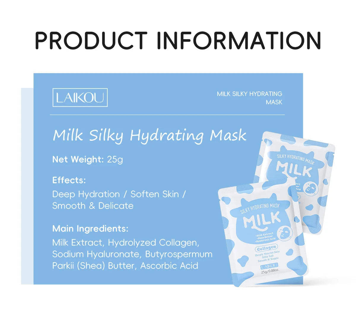 Milk Facial Sheet Mask 25g Hydrating Moisturizing Face Mask For Dry Sensitive Skin Daily Deep Nourish Essence Mask With Natural