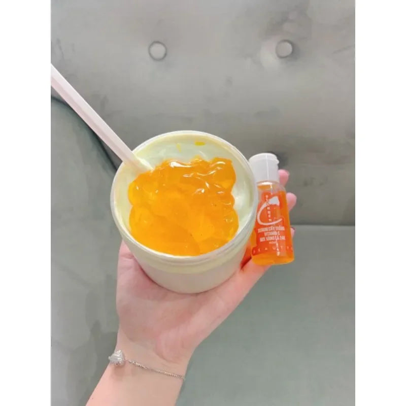 250g Pearl Ginseng Cream Set Vitamin C Niacinamide Serums for Brighten Dark Spots Knees Underarms Even Skin Tone