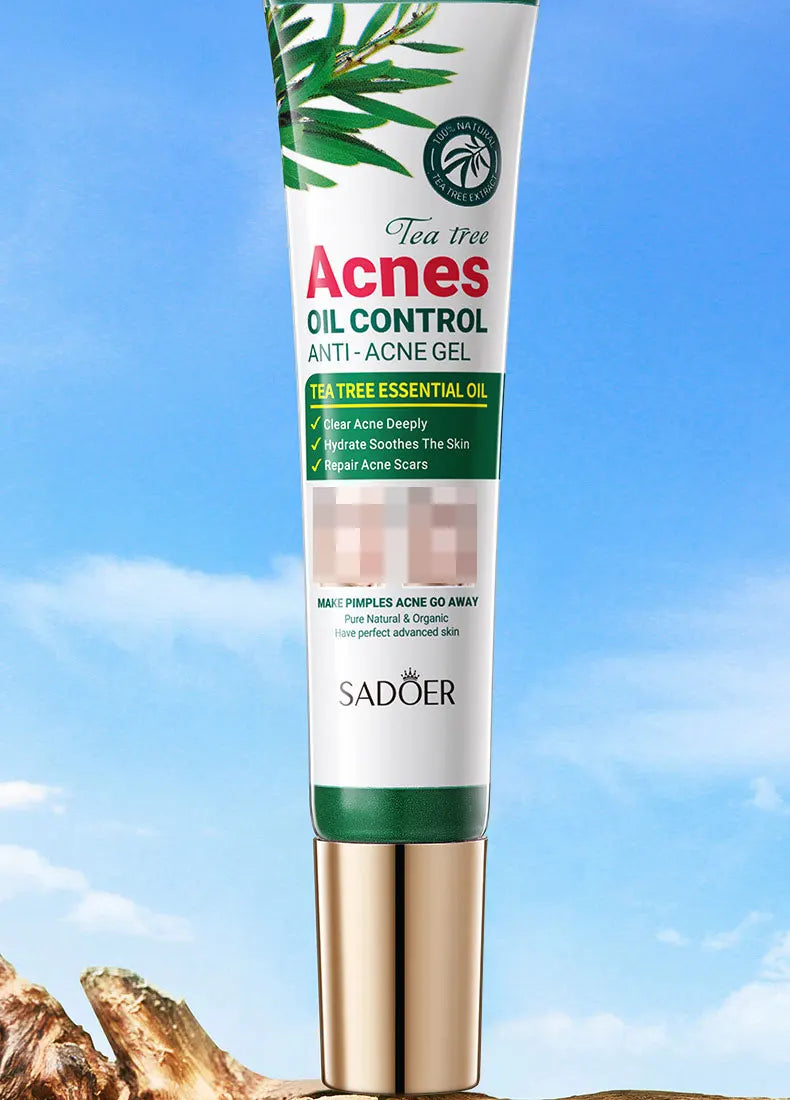 SADOER Tea Tree Acne Removing Cream Facial Skincare Oil Control Face Gel Creams Hydrating Moisturizing Facial Cream Skin Care