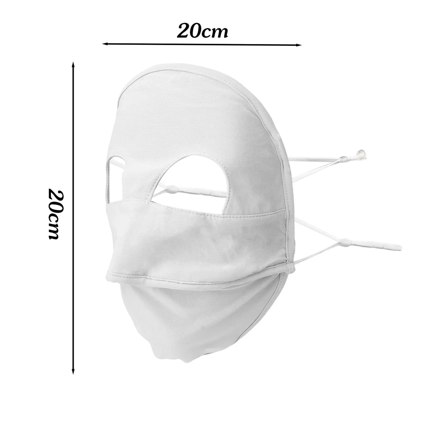 Summer Full Cover Face Mask Sunscreen Mask Ice Silk Nylon Sun Protection Soft Breathable Outdoor Sports Anti-UV Face Cover Scarf
