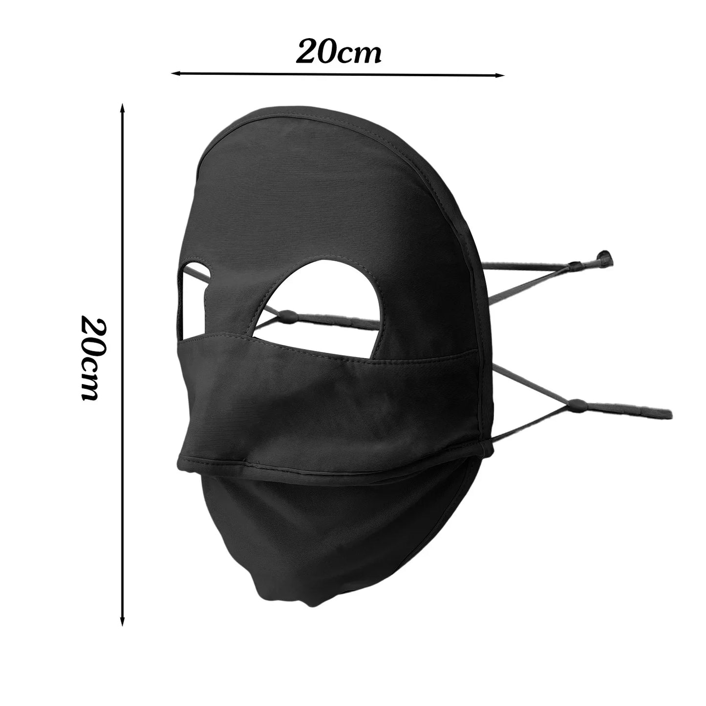 Summer Full Cover Face Mask Sunscreen Mask Ice Silk Nylon Sun Protection Soft Breathable Outdoor Sports Anti-UV Face Cover Scarf