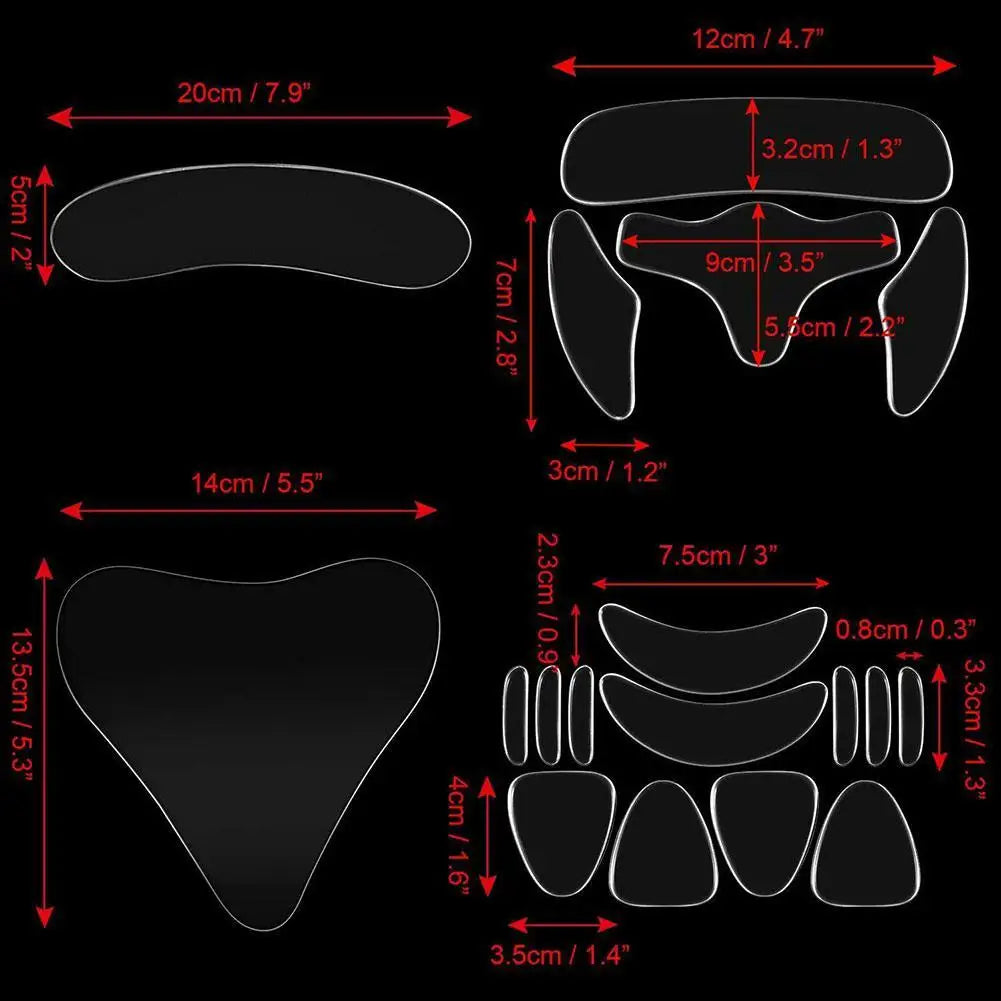 18Pcs Silicone Face Forehead Cheek Chin Sticker Anti-wrinkle Face Eye Patches Wrinkle Removal Face Lifting Beauty Tool Skin Care