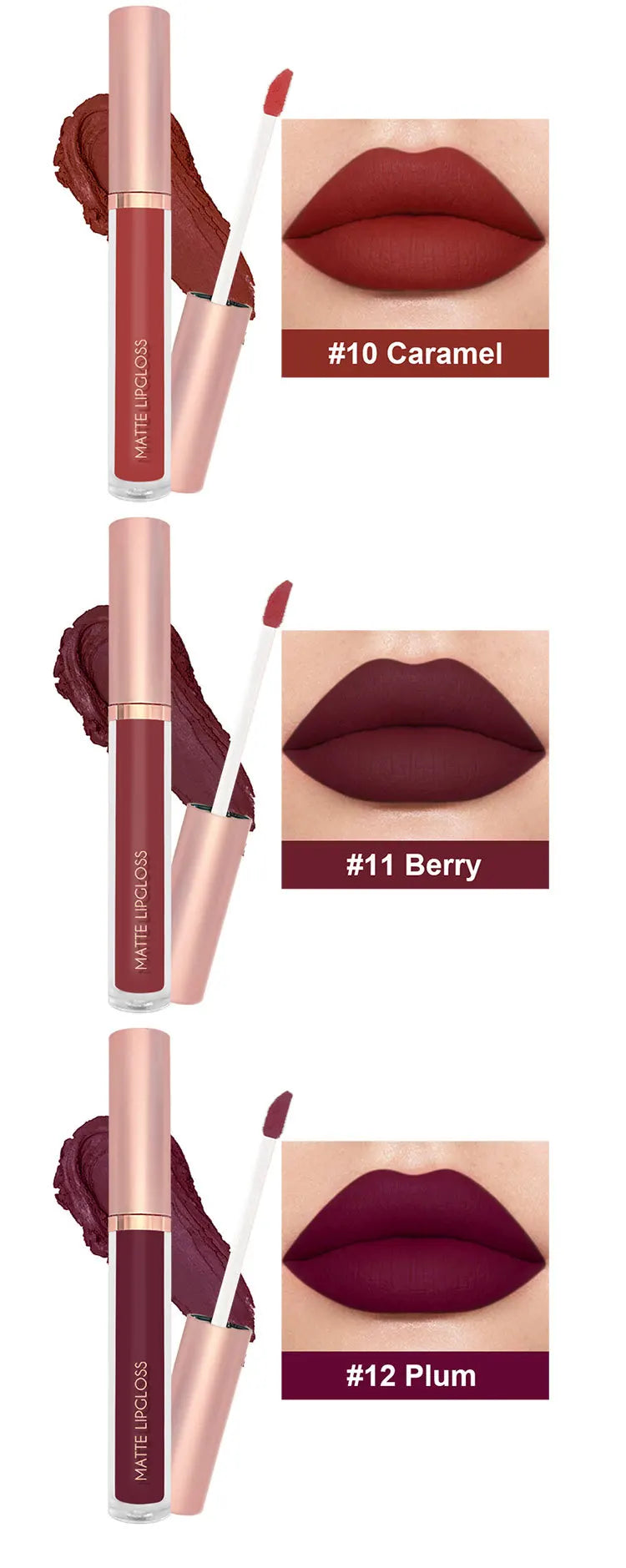 Matte Liquid Lipstick Set 6Colors Waterproof Sweat Proof Lip Glaze Long Lasting Moisturizing LipGloss No Smudge makeup Cosmetics