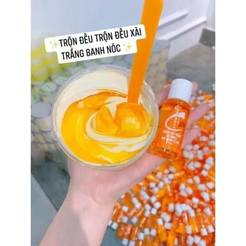 250g Pearl Ginseng Cream Set Vitamin C Niacinamide Serums for Brighten Dark Spots Knees Underarms Even Skin Tone