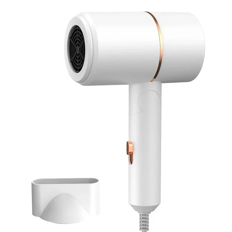 Folding Hairdryer High Power Negative Ion Hair Dryer Home Thermostatic Travel Portable Silent Hair Brush Dryer 2025
