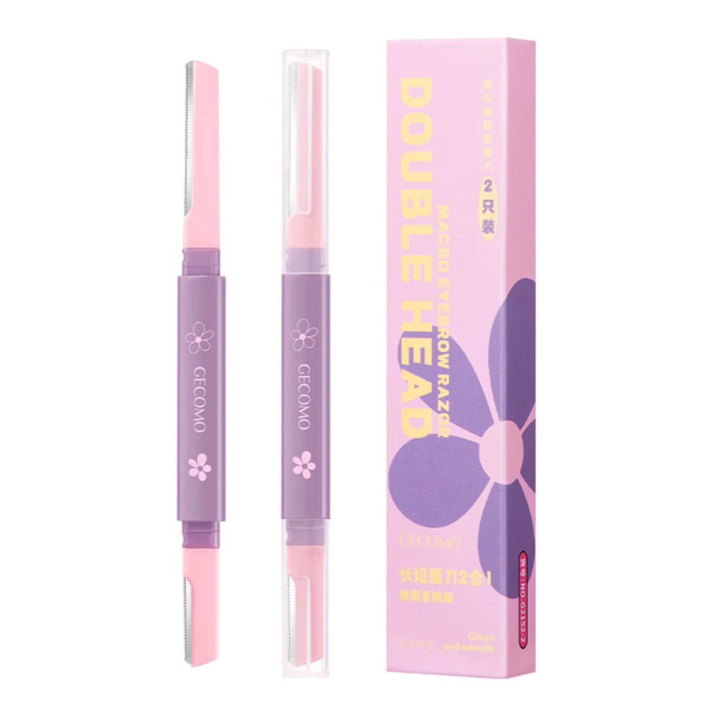 Double Head Facial Razors Eyebrow Shaper Lips Body Hair Blade Eyebrow Trimmer With Cover Safety Anti-scratch Beauty Makeup Tools