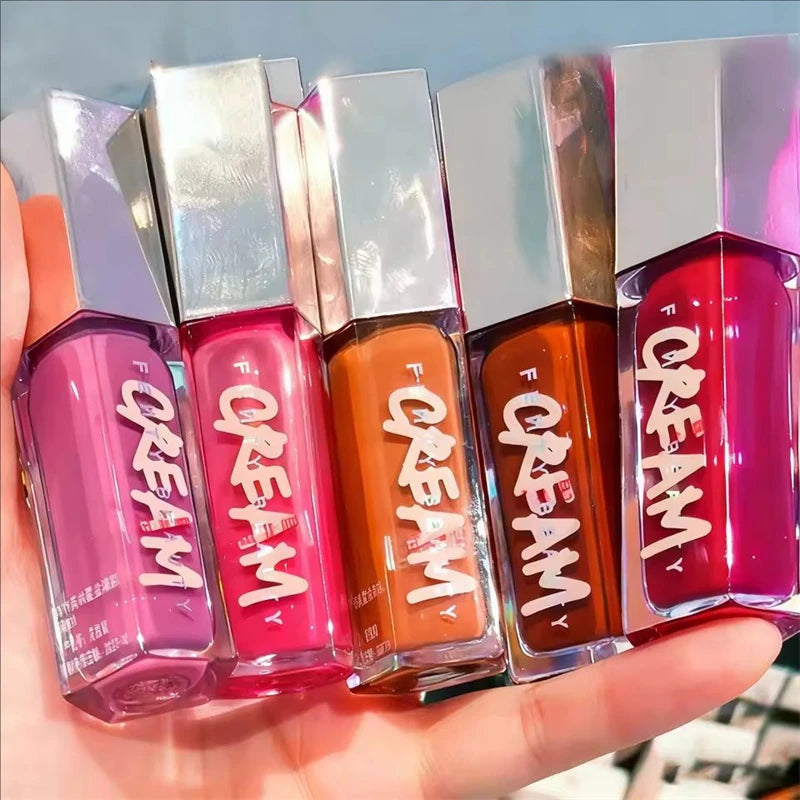 Fenty Beauty Lip Gloss Lipstick Water Gloss Highlight Mirror FUSSY HEAT RIRI Sparkling Charming Moisturizing Lip Care Cosmetics