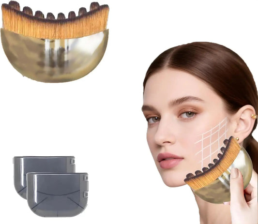 Face Brush Lymphatic Contour Face Brush Dry Brushing Lymphatic Drainage Massager for Face Chin Jawline Sculpting Beauty Tool