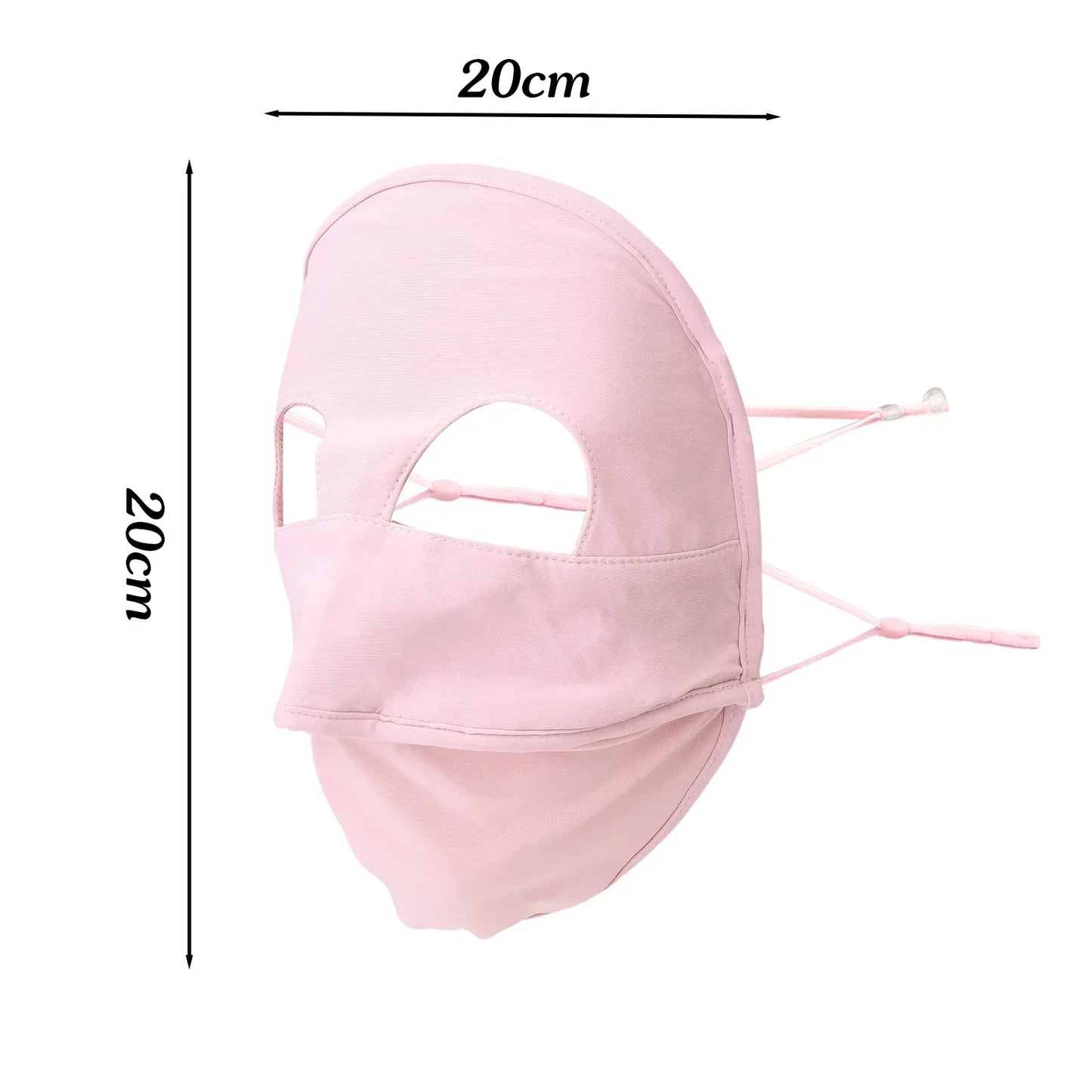 Summer Full Cover Face Mask Sunscreen Mask Ice Silk Nylon Sun Protection Soft Breathable Outdoor Sports Anti-UV Face Cover Scarf