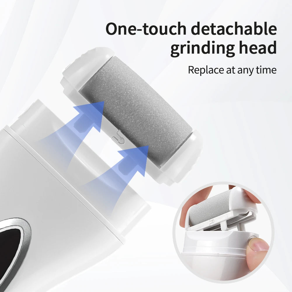 Electric Foot Grinder with Digital Display Rechargeable Callus Remover IPX4 Portable Foot File Heel Dead Skin Callu Removal Tool
