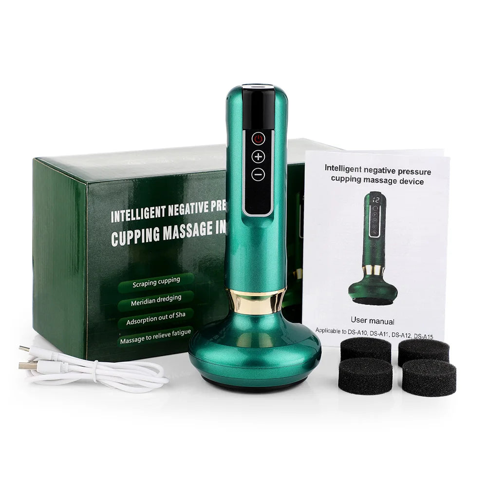 Intelligent Suction Medical Cupping Set Beauty Massager Glass Jars Anti Cellulite Cupping Vacuum Slimming Guasha Massage