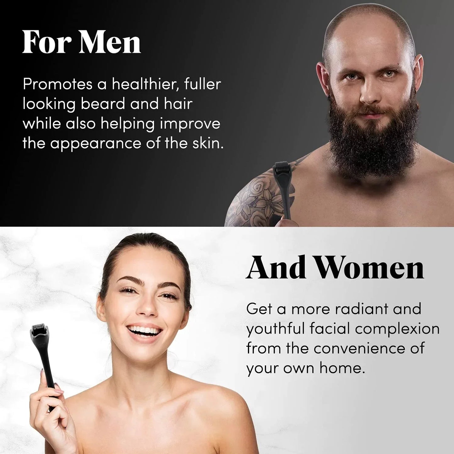 540 Derma Roller Skin Care Needle Micro Dermaroller Professional Derma Roller For Hair Growth Beard Growth Facial Beauty Roller