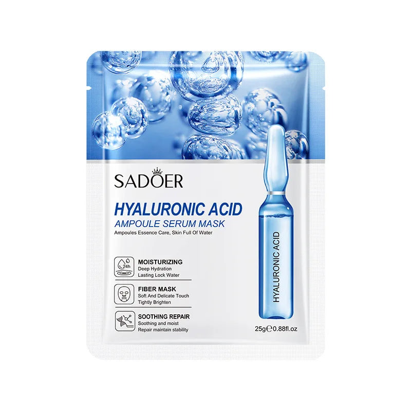 SADOER Hyaluronic Acid Facial Masks Face skincare Anti-aging Hydrating Moisturizing Anti Wrinkles Face Mask Skin Care Products