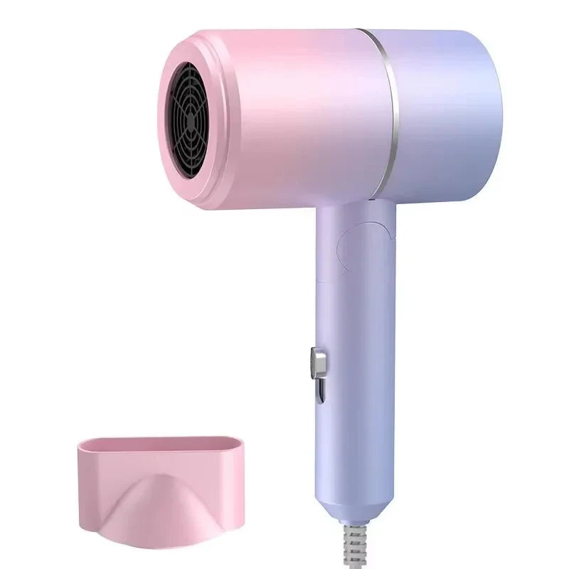 Folding Hairdryer High Power Negative Ion Hair Dryer Home Thermostatic Travel Portable Silent Hair Brush Dryer 2025