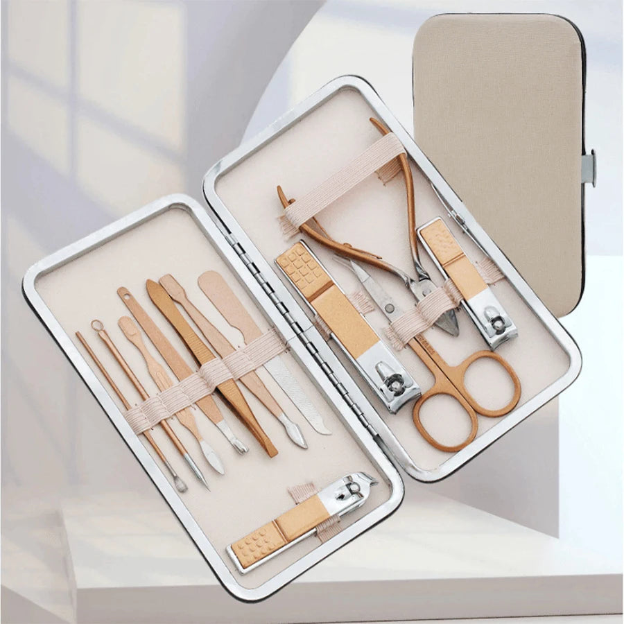 High Quality Stainless Steel 18 Pcs set Beauty Nail Repair Including Foot And Eyebrow Trimming Eagle Nose Pliers Manicure Kit