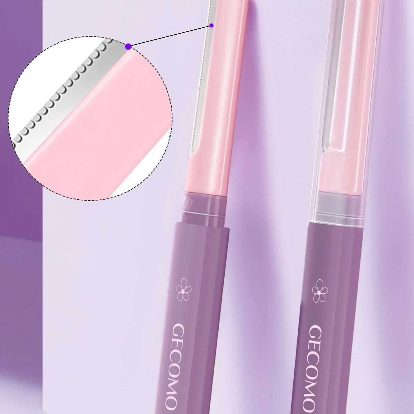 Double Head Facial Razors Eyebrow Shaper Lips Body Hair Blade Eyebrow Trimmer With Cover Safety Anti-scratch Beauty Makeup Tools