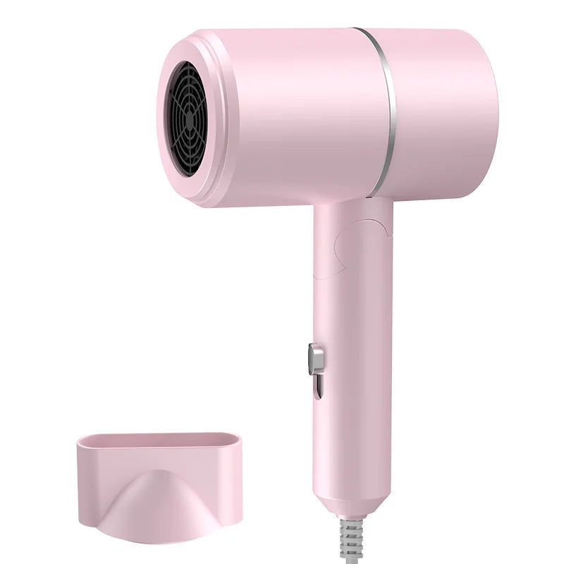 Folding Hairdryer High Power Negative Ion Hair Dryer Home Thermostatic Travel Portable Silent Hair Brush Dryer 2025