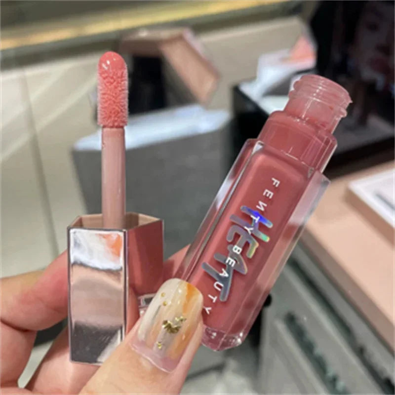 Fenty Beauty Lip Gloss Lipstick Water Gloss Highlight Mirror FUSSY HEAT RIRI Sparkling Charming Moisturizing Lip Care Cosmetics