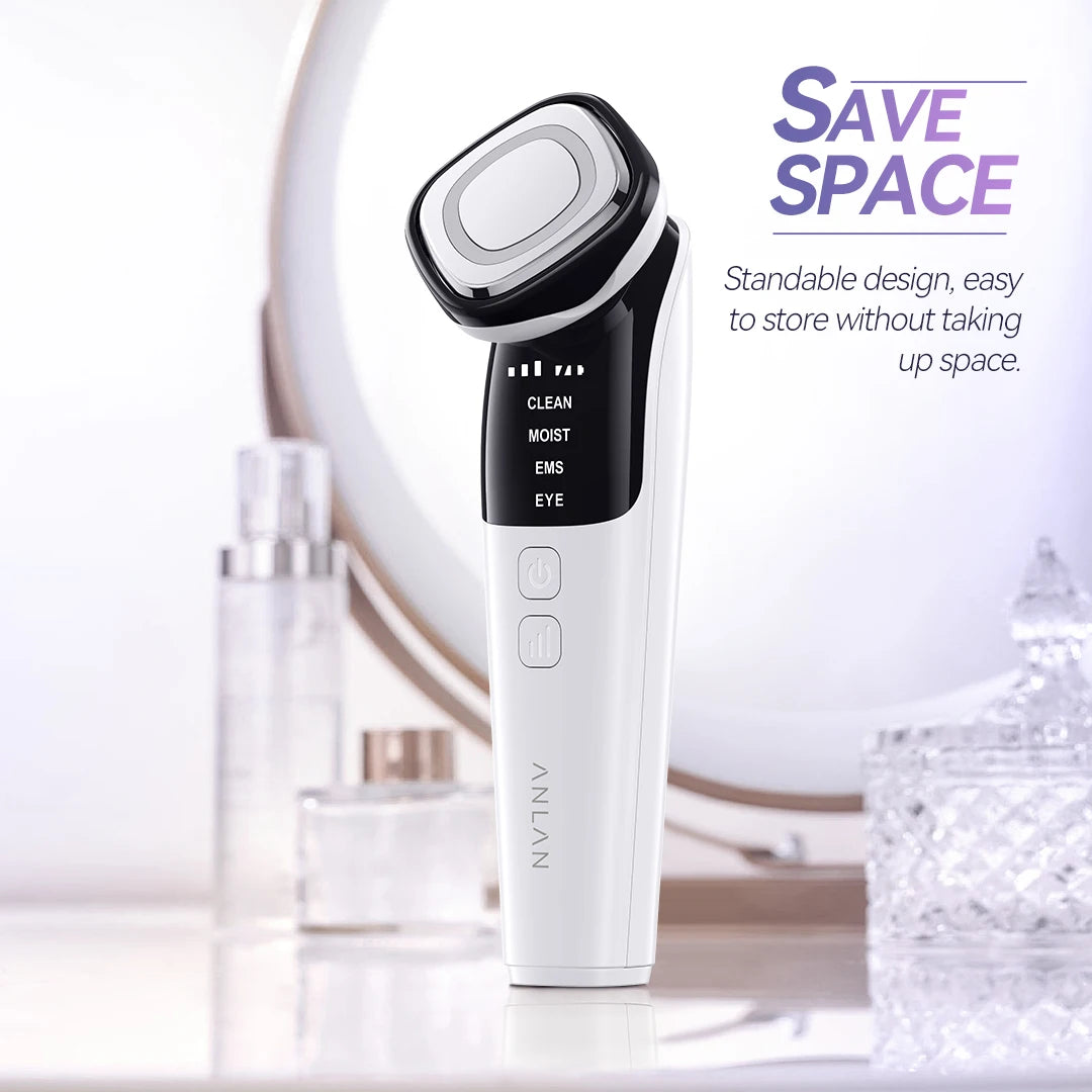 ANLAN EMS Facial Massager Face Lifting LED Photon Deep Cleaning Eye Skin Wrinkle Removing Heat Vibration Skincare Beauty Device