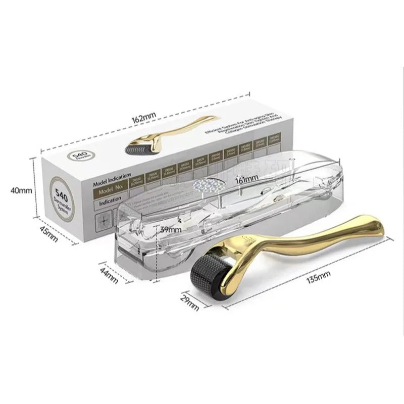 540 Micro Roller 0.25mm Titanium Alloy Micro Needle Derma Roller for Skin Rejuvenation, Hair Growth and Freckle Removal