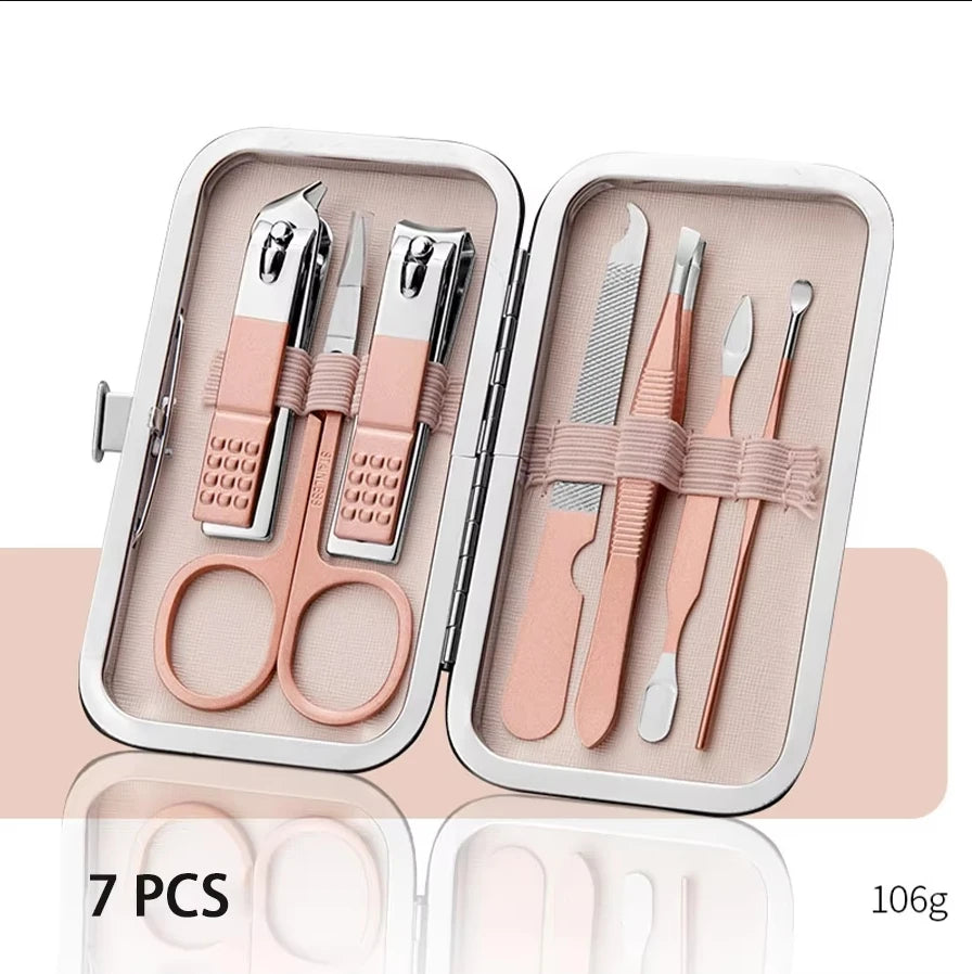 High Quality Stainless Steel 18 Pcs set Beauty Nail Repair Including Foot And Eyebrow Trimming Eagle Nose Pliers Manicure Kit