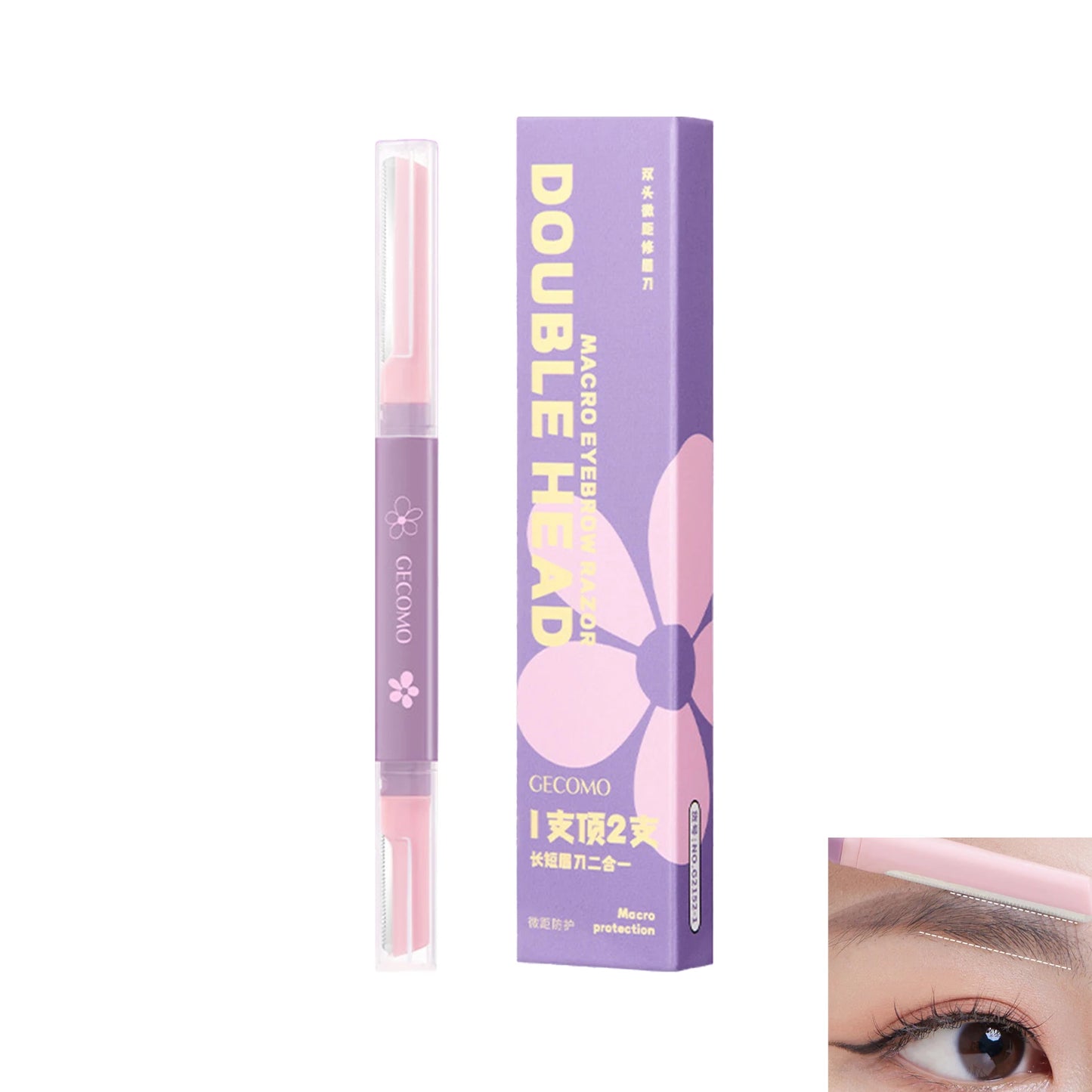Double Head Facial Razors Eyebrow Shaper Lips Body Hair Blade Eyebrow Trimmer With Cover Safety Anti-scratch Beauty Makeup Tools