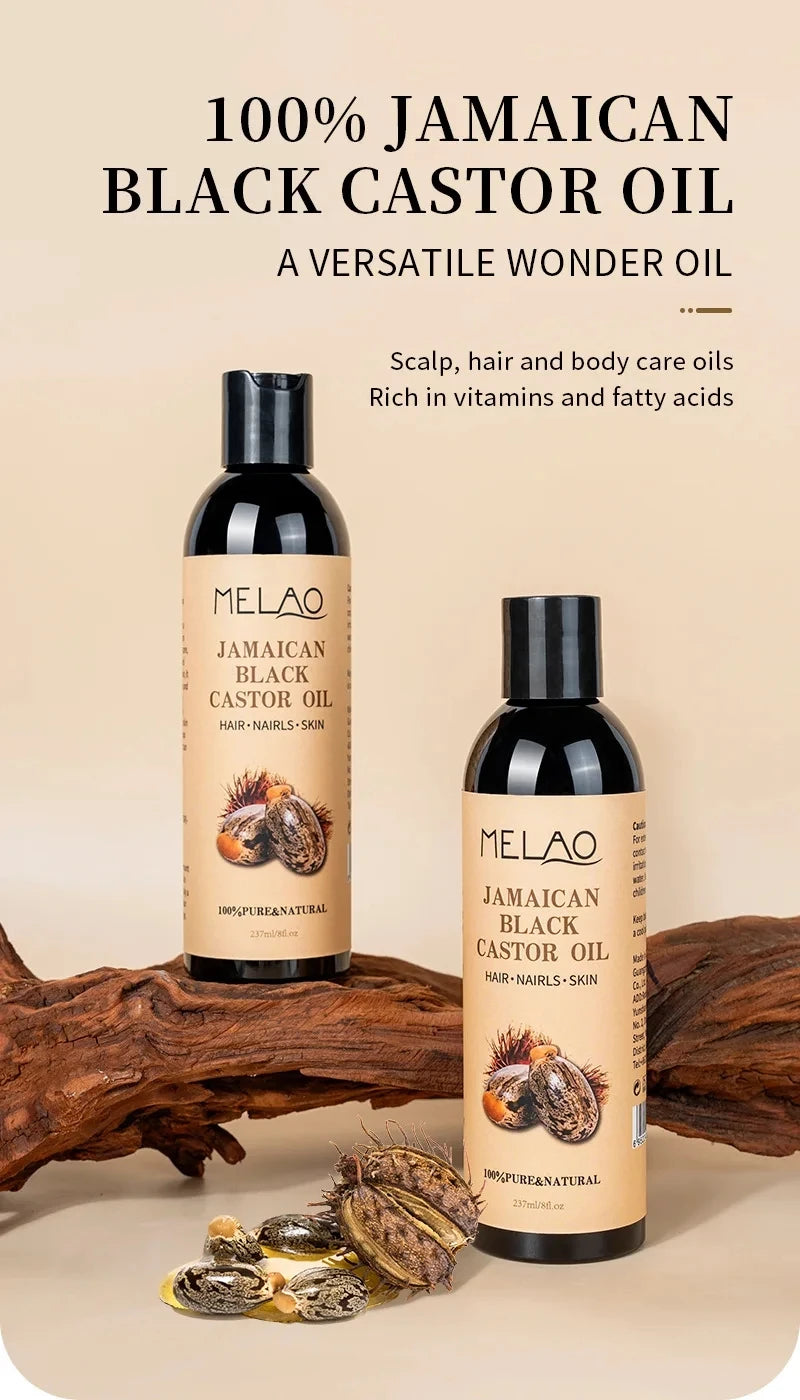 237ml 100% Pure Natural Cold Pressed Castor Oil Promotes Healthy Skin  for Hair Growth, Eyelashes and Eyebrows Massage
