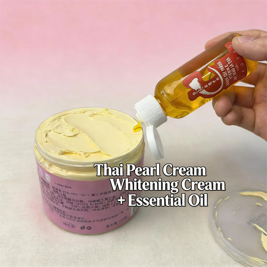 250g Pearl Ginseng Cream Set Vitamin C Niacinamide Serums for Brighten Dark Spots Knees Underarms Even Skin Tone