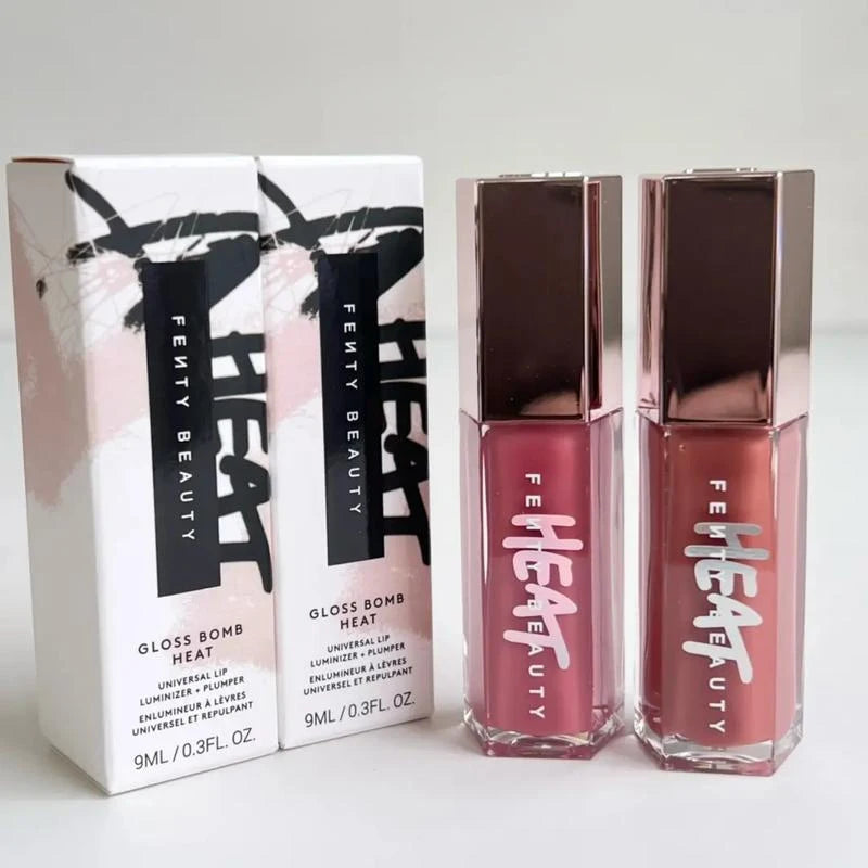 Fenty Beauty Lip Gloss Lipstick Water Gloss Highlight Mirror FUSSY HEAT RIRI Sparkling Charming Moisturizing Lip Care Cosmetics