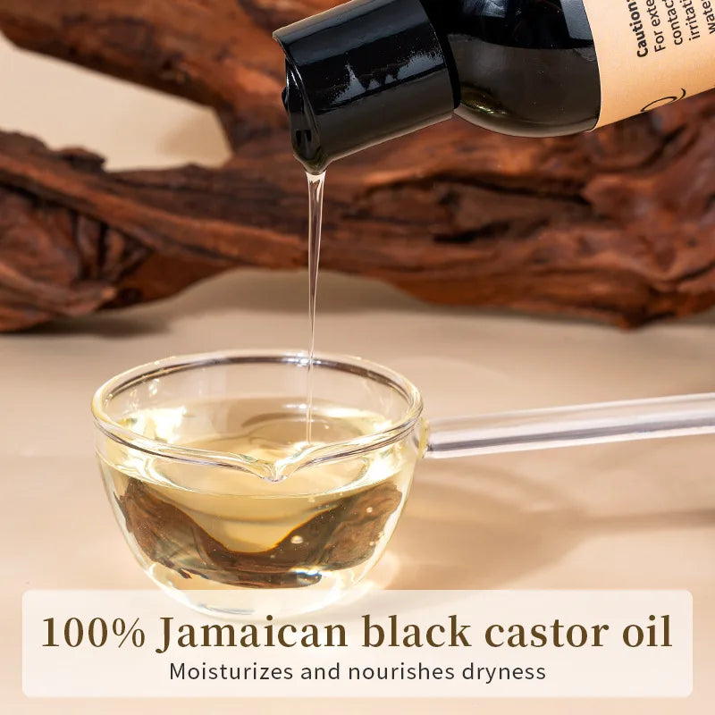237ml 100% Pure Natural Cold Pressed Castor Oil Promotes Healthy Skin  for Hair Growth, Eyelashes and Eyebrows Massage