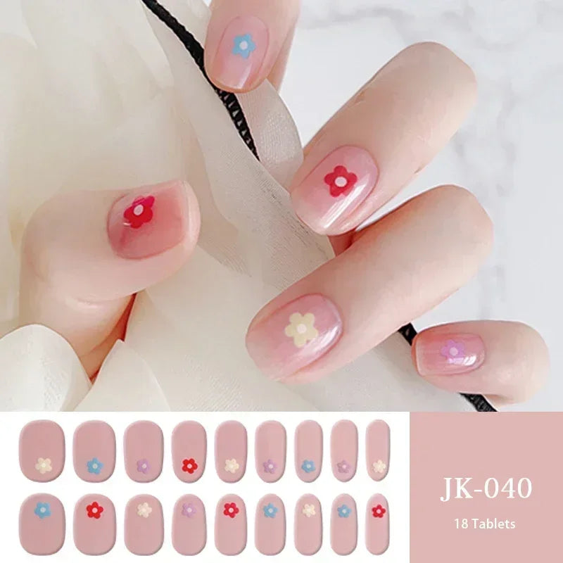1 Sheet UV Lamp Cured Gel Nail Patch Slider Adhesive Full Cover Long Lasting Gel Nail Sticker Nail Beauty Hardening Tool