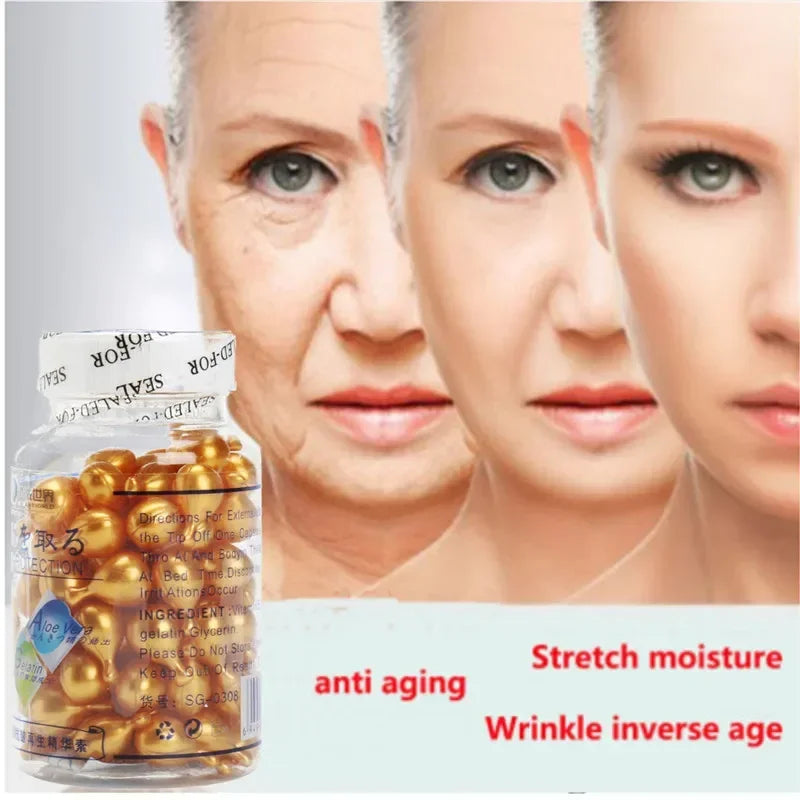 Vitamin E Anti-Wrinkle Serum Firming Fade Fine Lines Brightening Tighten Saggin Repair Deep Hydration Anti Aging Korean Skincare