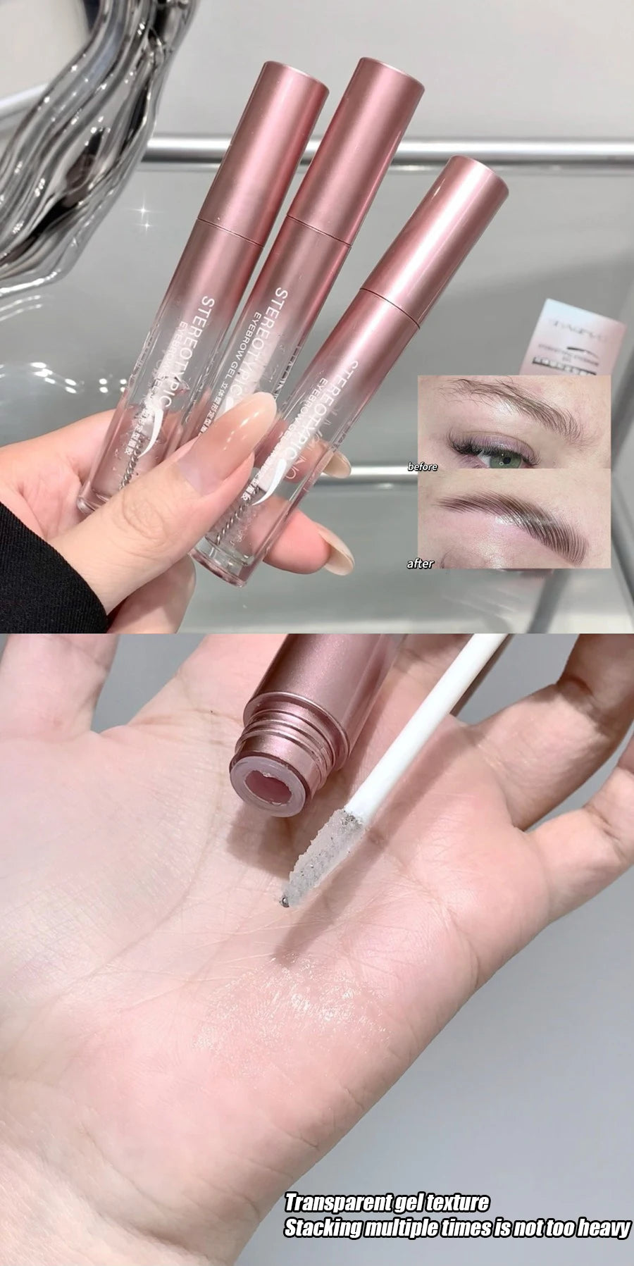 Transparent Waterproof Eyebrow Styling Gel Long Lasting Fixing Brow Soap Cream Makeup Clear Liquid Eyebrow Sealed Layer Cosmetic